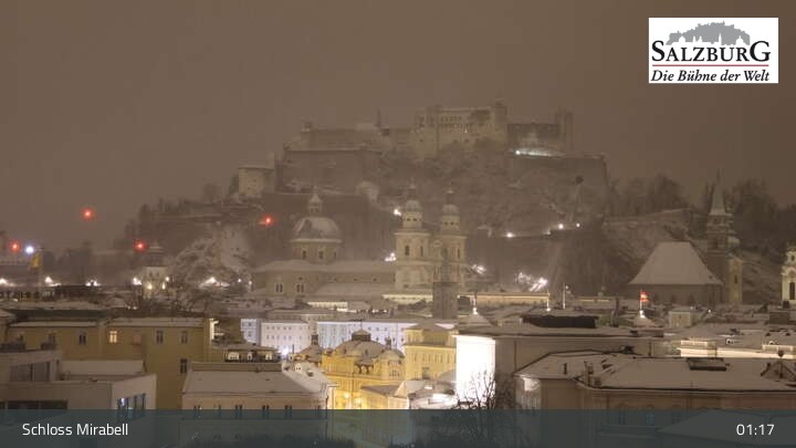 Archiv Foto Webcam Salzburg: Schloss Mirabell