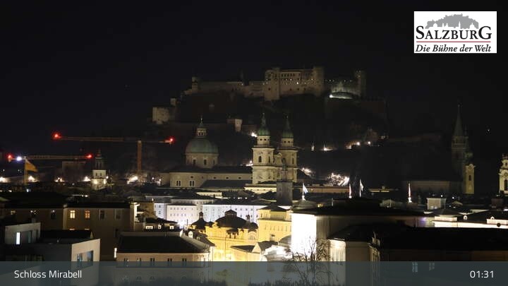 Archiv Foto Webcam Salzburg: Schloss Mirabell