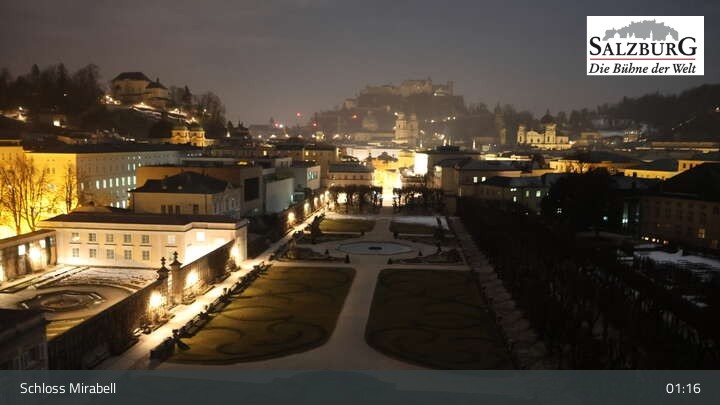 Archiv Foto Webcam Salzburg: Schloss Mirabell