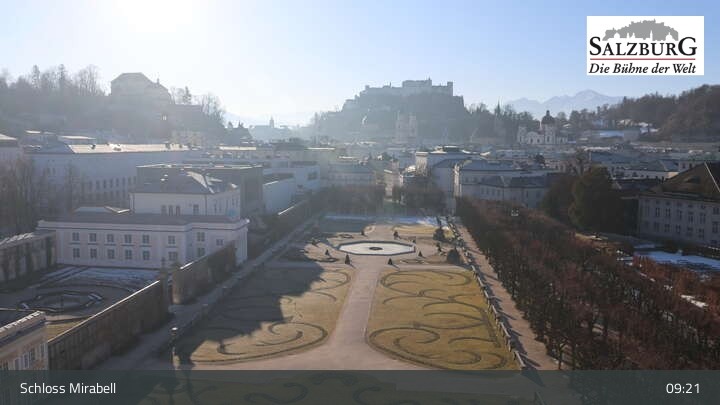 Archiv Foto Webcam Salzburg: Schloss Mirabell