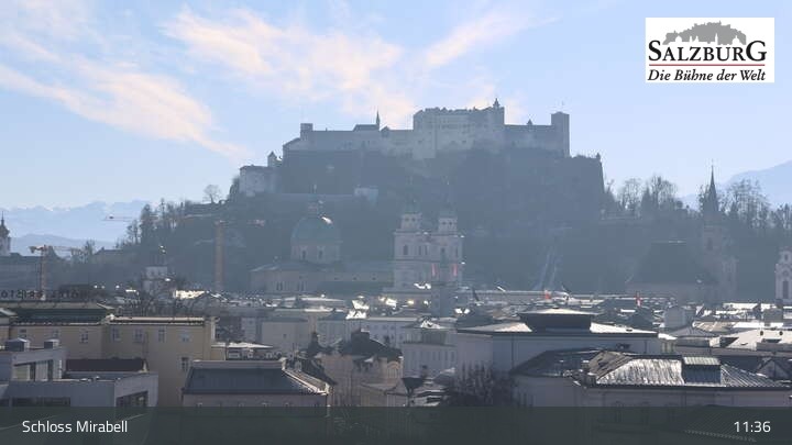 Archiv Foto Webcam Salzburg: Schloss Mirabell
