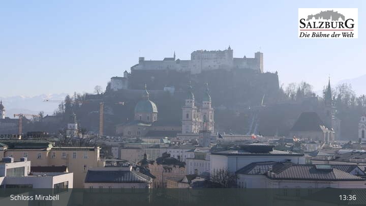 Archiv Foto Webcam Salzburg: Schloss Mirabell