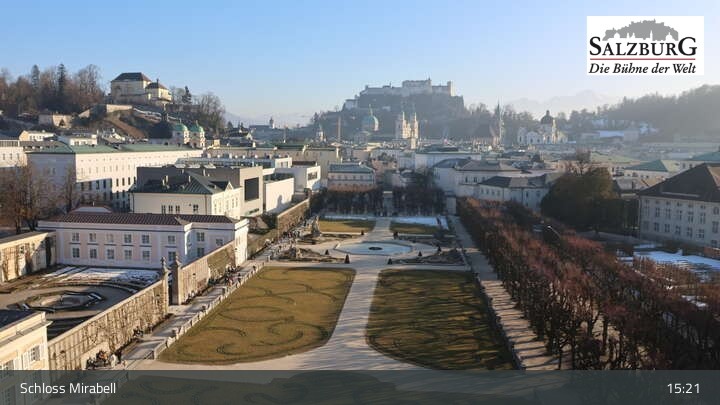 Archiv Foto Webcam Salzburg: Schloss Mirabell