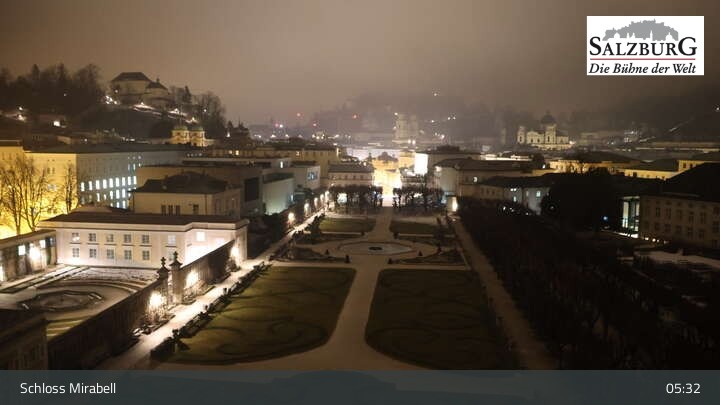 Archiv Foto Webcam Salzburg: Schloss Mirabell