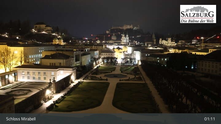 Archiv Foto Webcam Salzburg: Schloss Mirabell