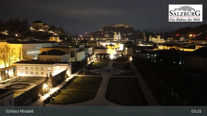 Archived image Webcam Salzburg: Mirabell Palace