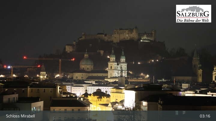 Archiv Foto Webcam Salzburg: Schloss Mirabell