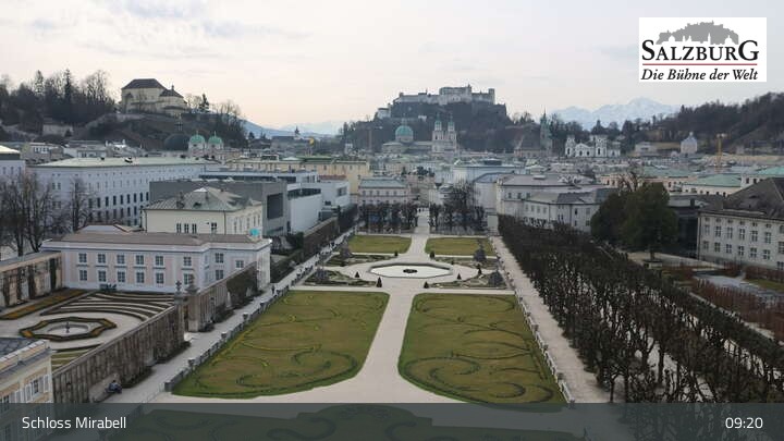 Archiv Foto Webcam Salzburg: Schloss Mirabell
