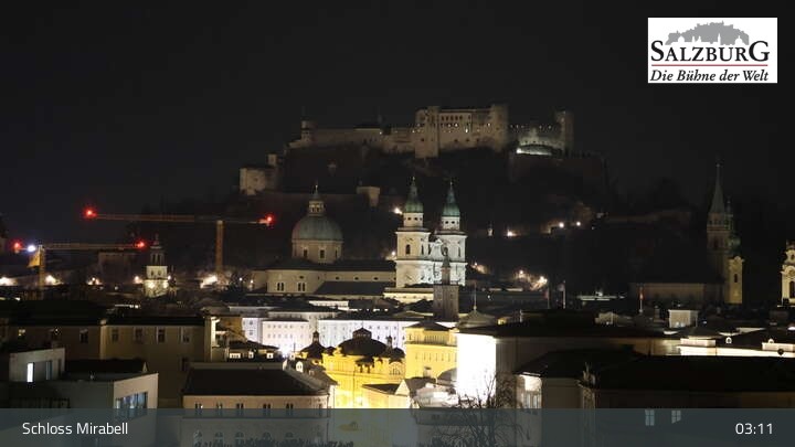 Archiv Foto Webcam Salzburg: Schloss Mirabell