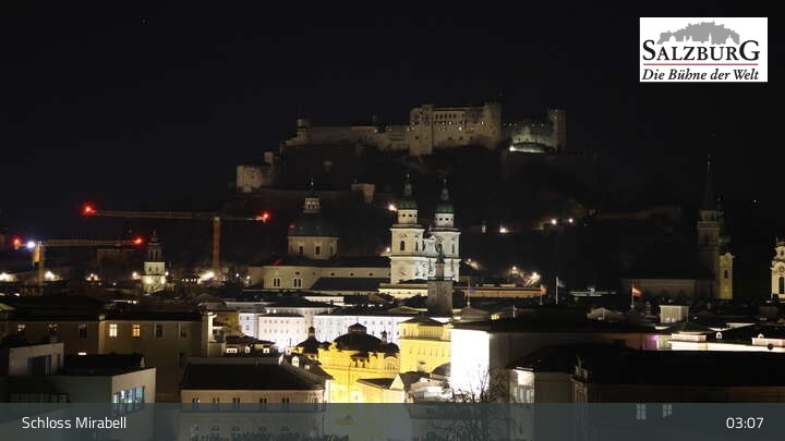 Archiv Foto Webcam Salzburg: Schloss Mirabell