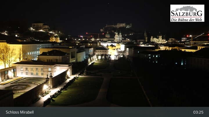 Archiv Foto Webcam Salzburg: Schloss Mirabell