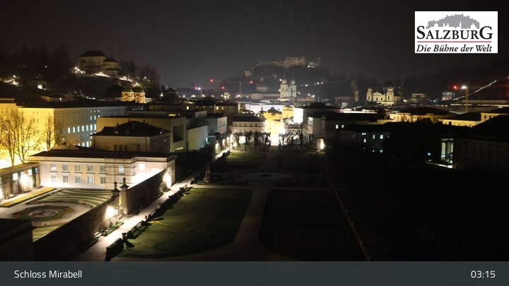 Archiv Foto Webcam Salzburg: Schloss Mirabell