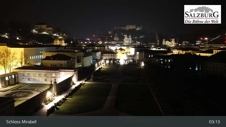Archiv Foto Webcam Salzburg: Schloss Mirabell