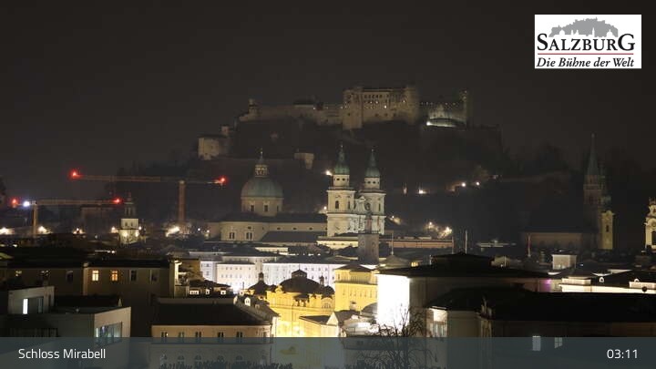 Archived image Webcam Salzburg: Mirabell Palace