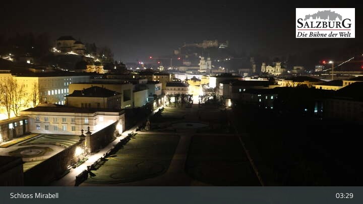 Archiv Foto Webcam Salzburg: Schloss Mirabell