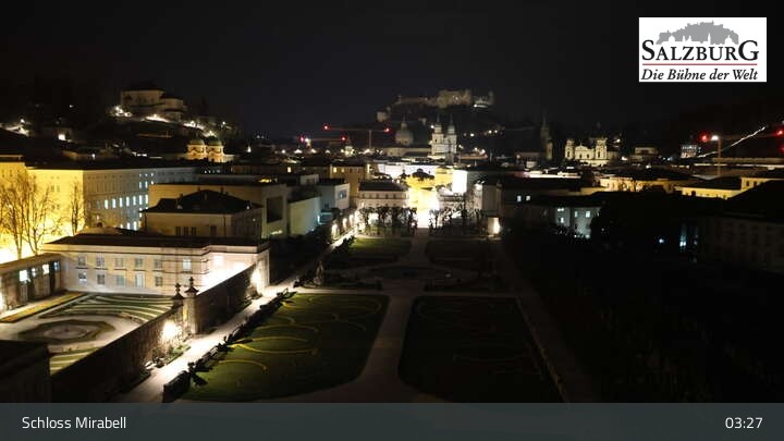 Archiv Foto Webcam Salzburg: Schloss Mirabell