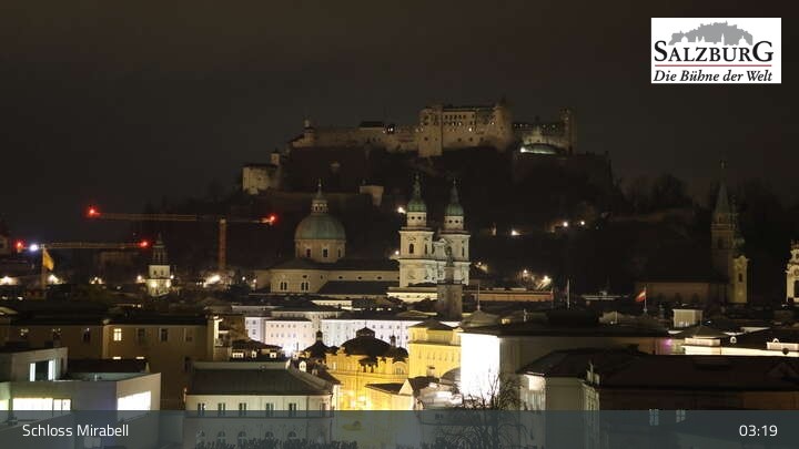 Archiv Foto Webcam Salzburg: Schloss Mirabell