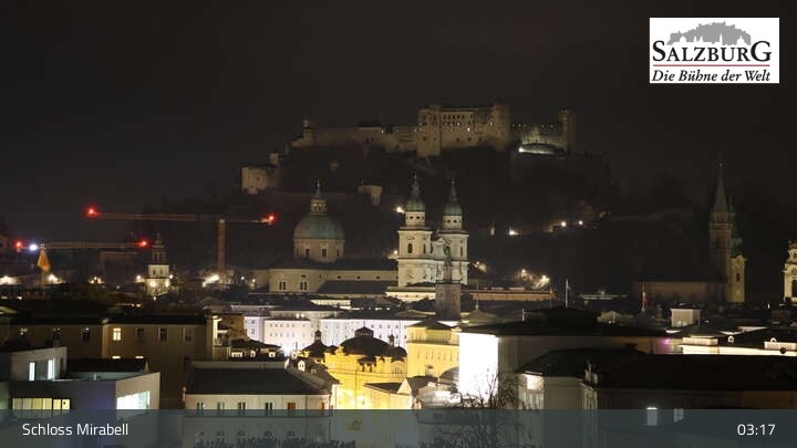 Archived image Webcam Salzburg: Mirabell Palace