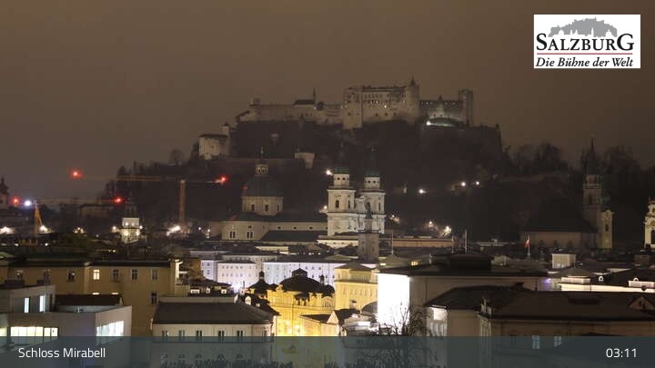Archived image Webcam Salzburg: Mirabell Palace
