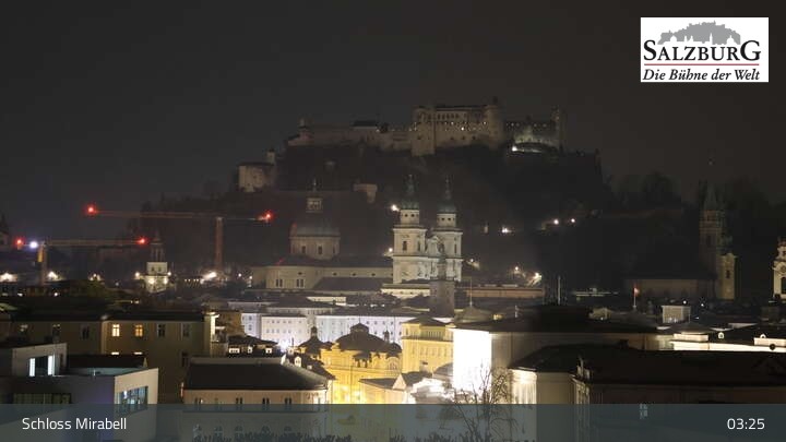 Archiv Foto Webcam Salzburg: Schloss Mirabell