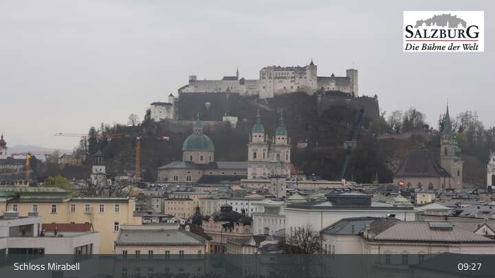 Archiv Foto Webcam Salzburg: Schloss Mirabell