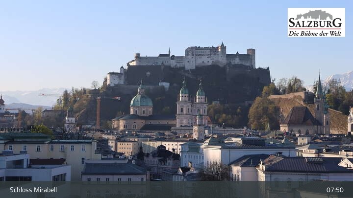 Archiv Foto Webcam Salzburg: Schloss Mirabell