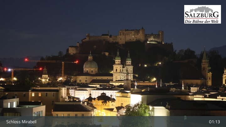 Archiv Foto Webcam Salzburg: Schloss Mirabell