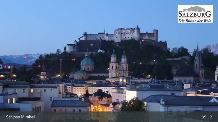 Archiv Foto Webcam Salzburg: Schloss Mirabell