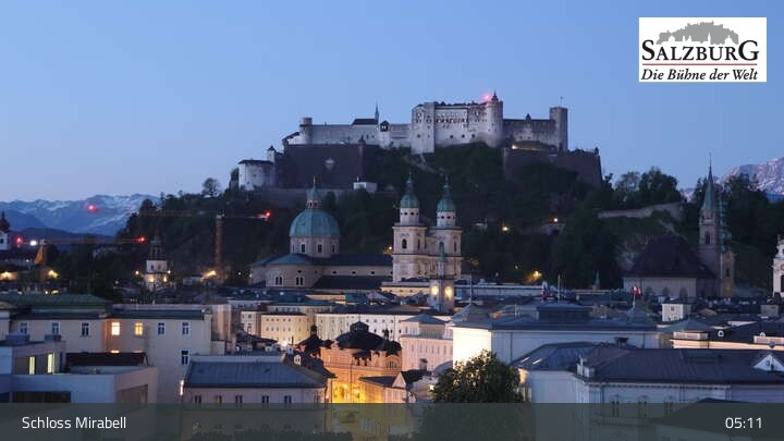Archiv Foto Webcam Salzburg: Schloss Mirabell