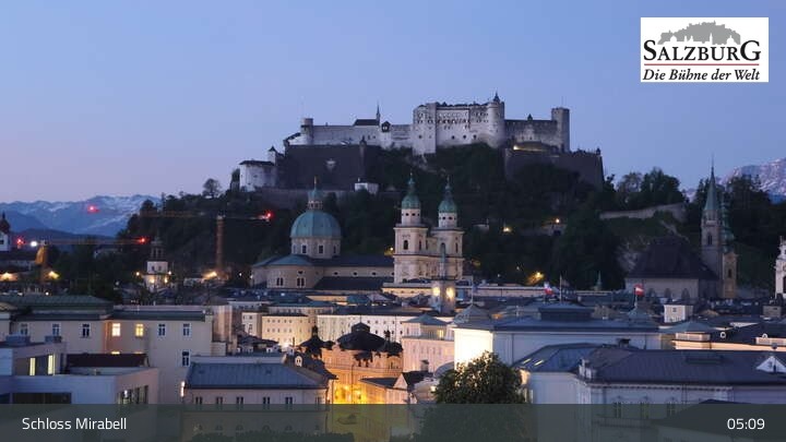 Archiv Foto Webcam Salzburg: Schloss Mirabell