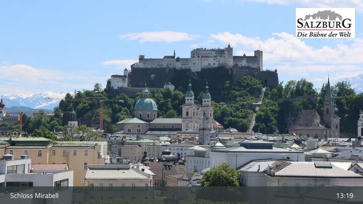 Archiv Foto Webcam Salzburg: Schloss Mirabell