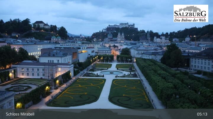Archiv Foto Webcam Salzburg: Schloss Mirabell