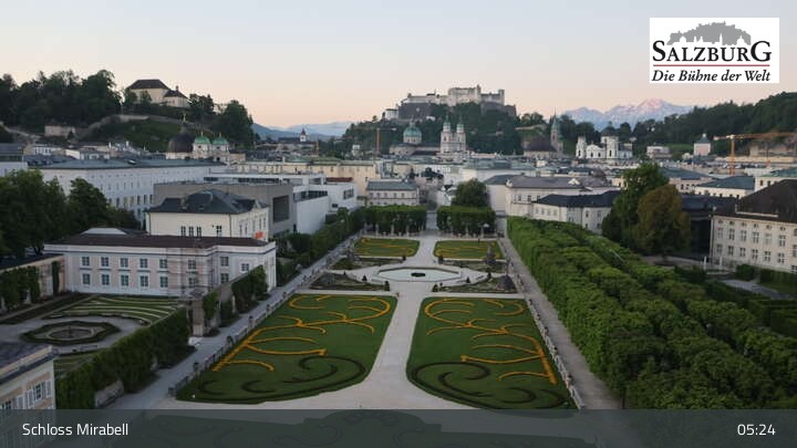 Archiv Foto Webcam Salzburg: Schloss Mirabell