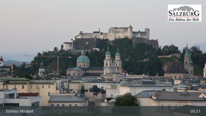 Archived image Webcam Salzburg: Mirabell Palace