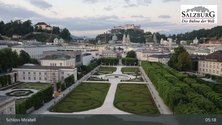 Archived image Webcam Salzburg: Mirabell Palace