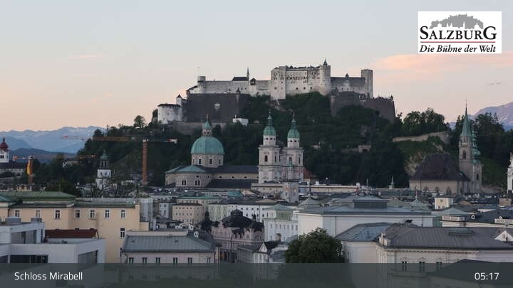 Archiv Foto Webcam Salzburg: Schloss Mirabell