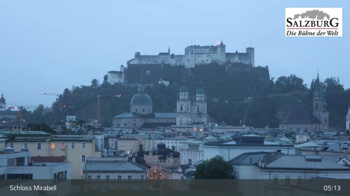 Archived image Webcam Salzburg: Mirabell Palace