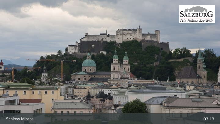 Archiv Foto Webcam Salzburg: Schloss Mirabell