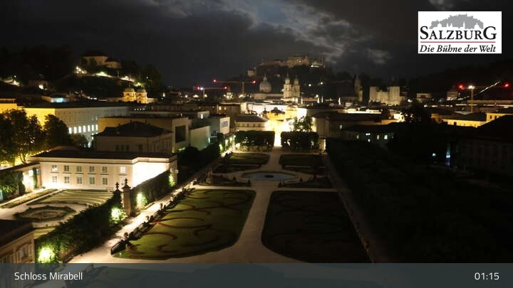 Archiv Foto Webcam Salzburg: Schloss Mirabell