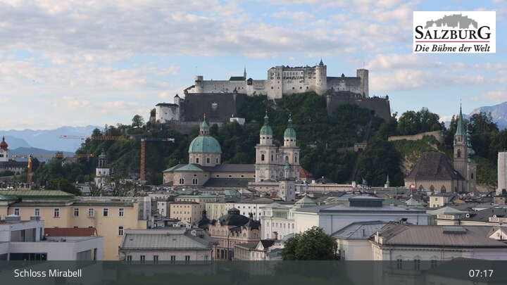 Archived image Webcam Salzburg: Mirabell Palace