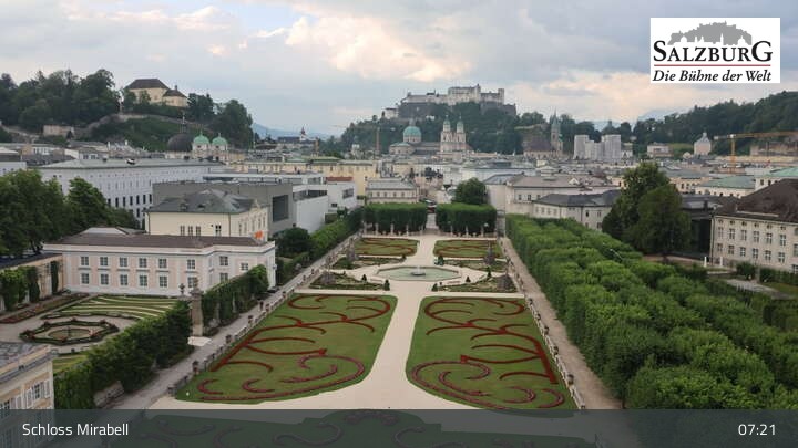 Archiv Foto Webcam Salzburg: Schloss Mirabell