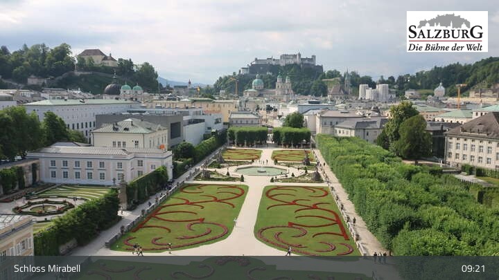 Archiv Foto Webcam Salzburg: Schloss Mirabell