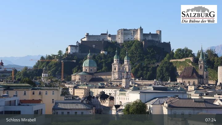 Archiv Foto Webcam Salzburg: Schloss Mirabell