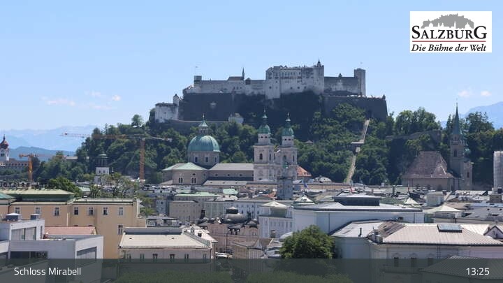 Archiv Foto Webcam Salzburg: Schloss Mirabell