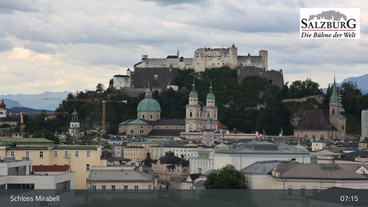 Archiv Foto Webcam Salzburg: Schloss Mirabell