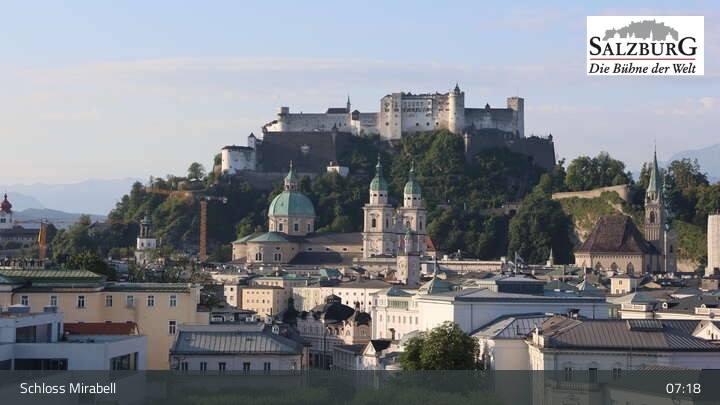 Archiv Foto Webcam Salzburg: Schloss Mirabell