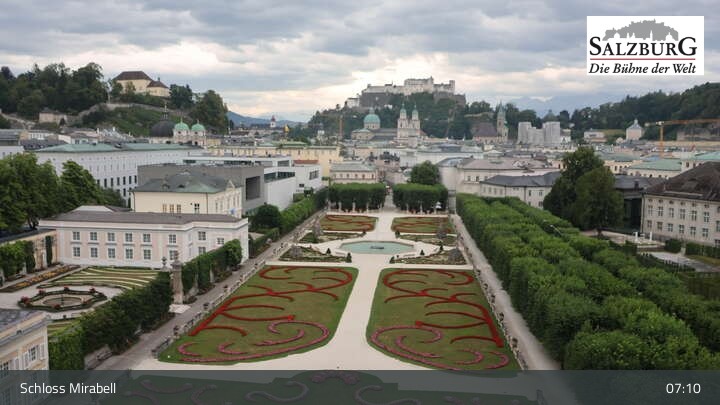 Archiv Foto Webcam Salzburg: Schloss Mirabell