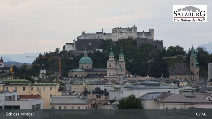 Archiv Foto Webcam Salzburg: Schloss Mirabell