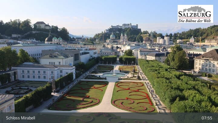 Archiv Foto Webcam Salzburg: Schloss Mirabell