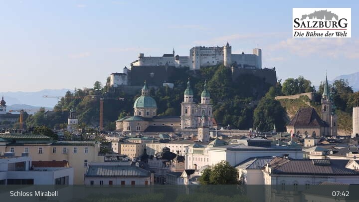 Archiv Foto Webcam Salzburg: Schloss Mirabell